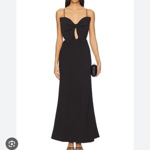 NWT Bardot | Paula Bow Maxi Dress In Black